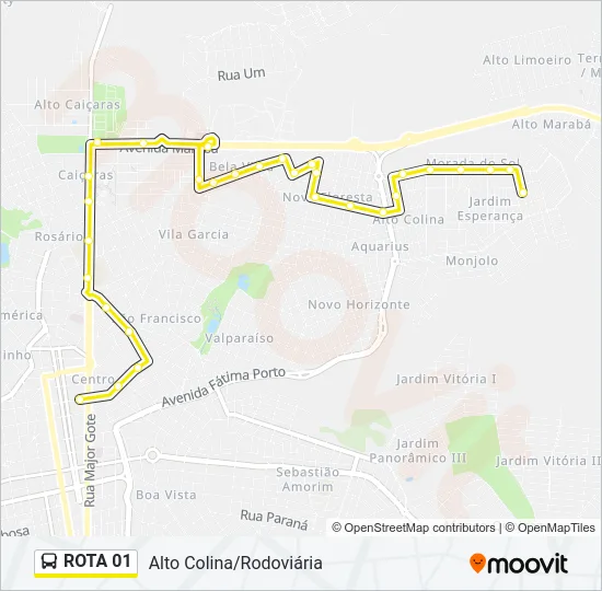 ROTA 01 Bus Line Map