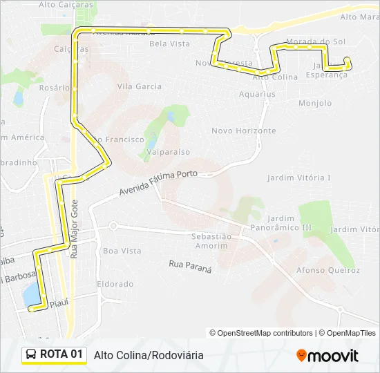 ROTA 01 Bus Line Map