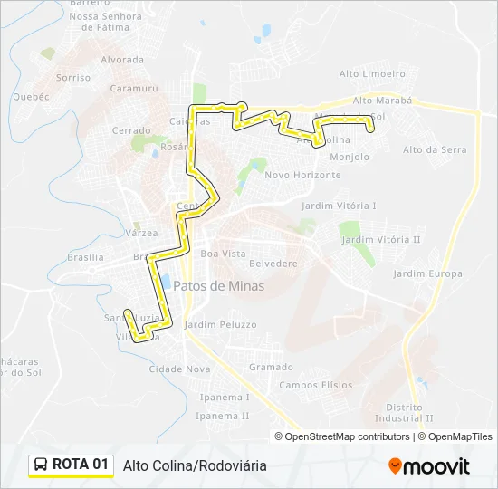 ROTA 01 Bus Line Map