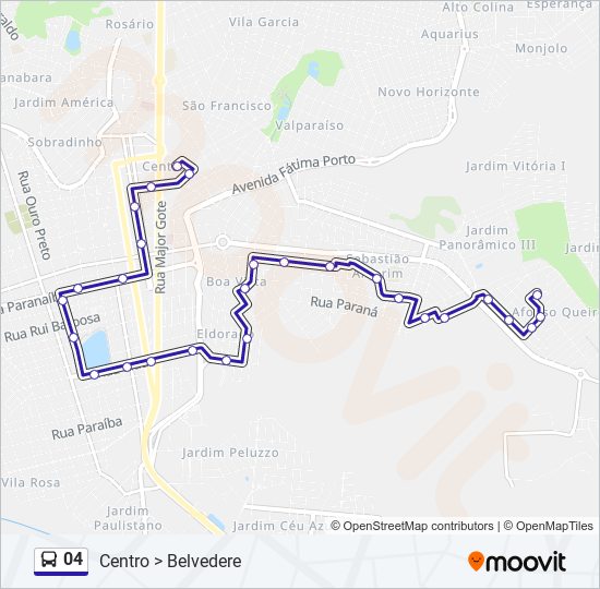 Mapa de 04 de autobús