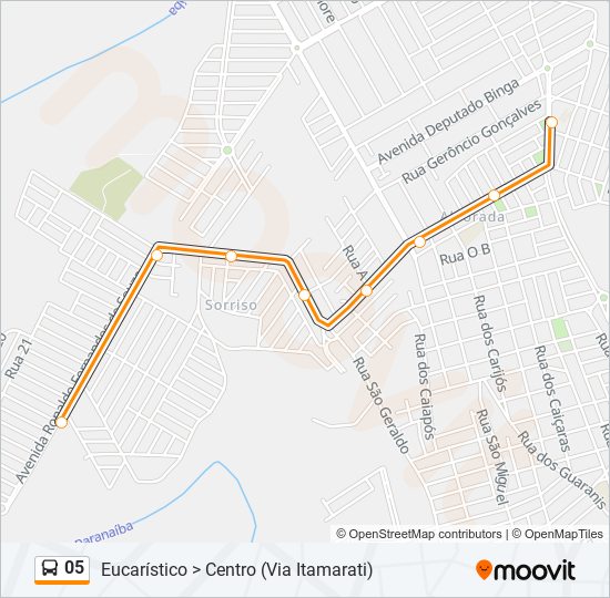 Mapa de 05 de autobús