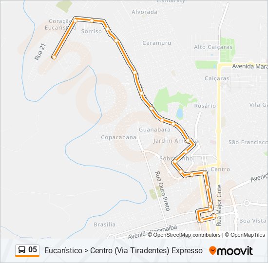 Mapa de 05 de autobús