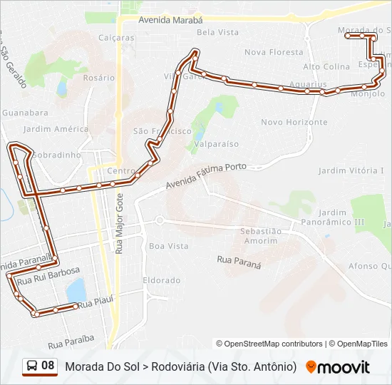 08 Bus Line Map
