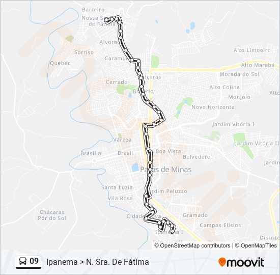 Mapa de 09 de autobús