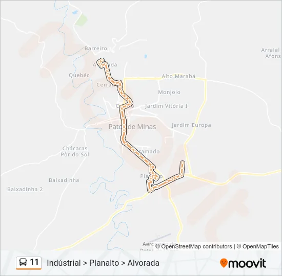11 Bus Line Map