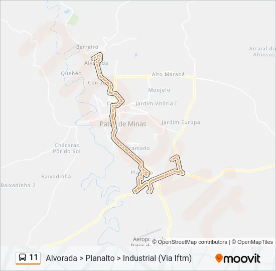 11 Bus Line Map
