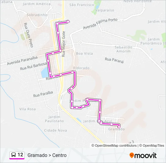 12 Bus Line Map