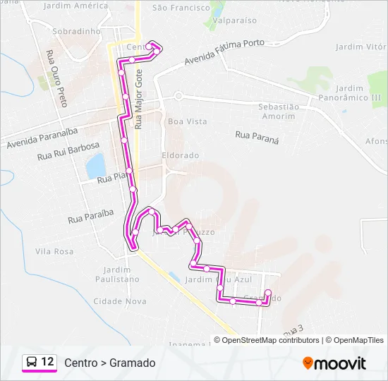12 Bus Line Map