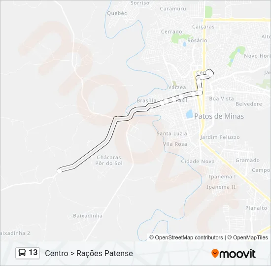 13 Bus Line Map