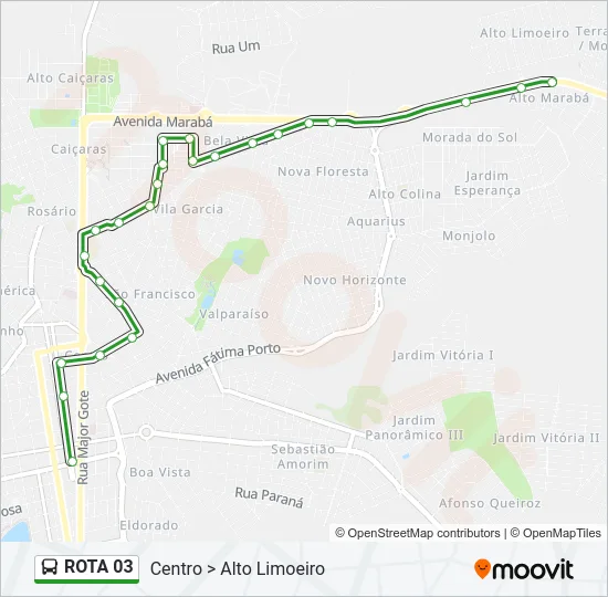 ROTA 03 Bus Line Map