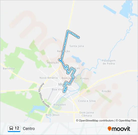 12 Bus Line Map