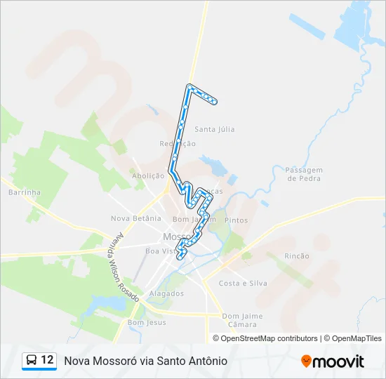12 Bus Line Map