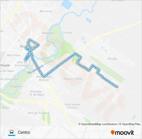 05 VINGT ROSADO / UFERSA / ALTO SÃO MIGUEL Bus Line Map