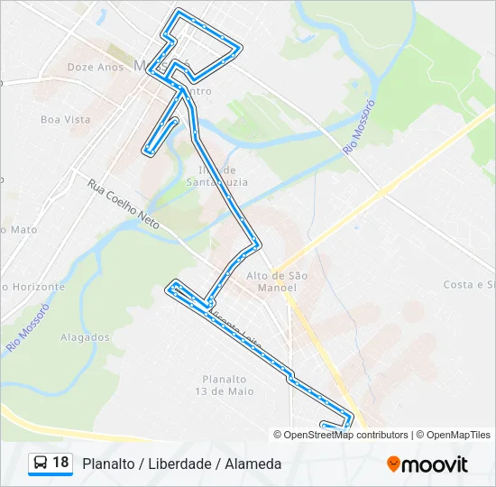 18 Bus Line Map