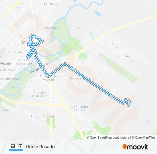 17 Bus Line Map