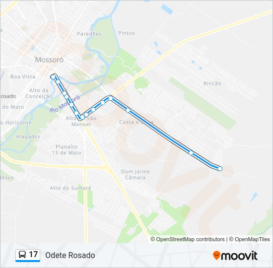 17 Bus Line Map