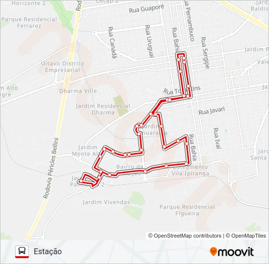 RAMO 4B ESTAÇÃO Bus Line Map