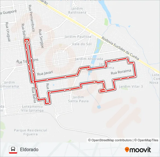 RAMO 1A ELDORADO Bus Line Map
