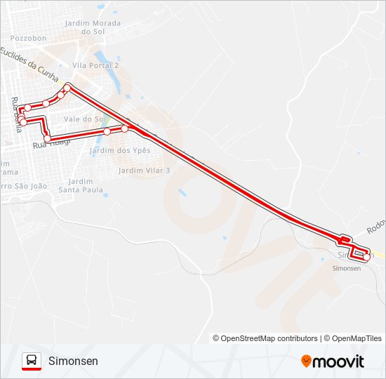 RAMO 5A SIMONSEN bus Line Map