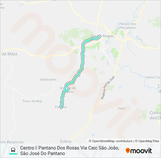 212 CENTRO/PANTANO Bus Line Map