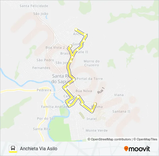 ANCHIETA Bus Line Map