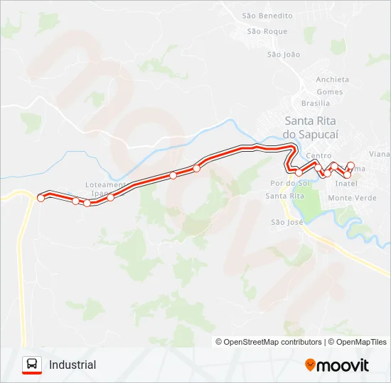 INDUSTRIAL Bus Line Map
