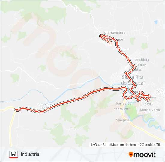 INDUSTRIAL Bus Line Map