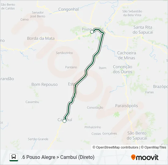 3959 CAMBUÍ/POUSO ALEGRE Bus Line Map