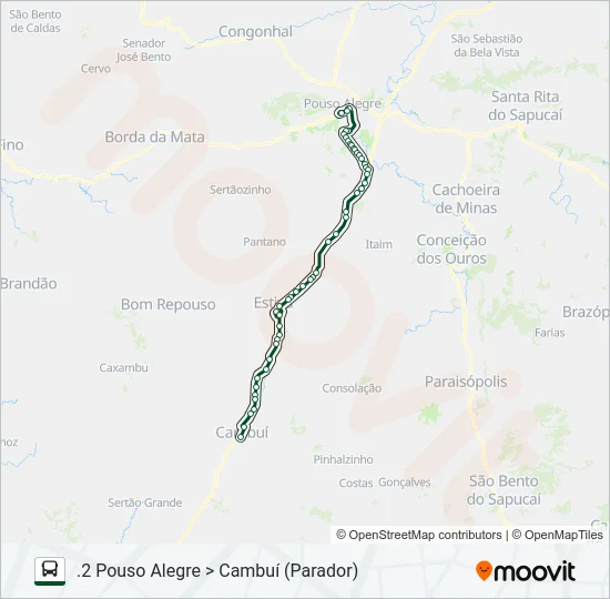3959 CAMBUÍ/POUSO ALEGRE Bus Line Map