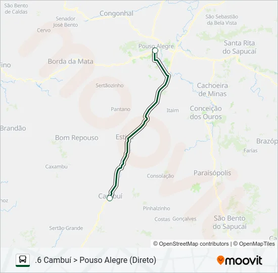 3959 CAMBUÍ/POUSO ALEGRE Bus Line Map