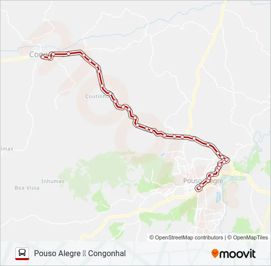 3803.1 CONGONHAL/POUSO ALEGRE Bus Line Map