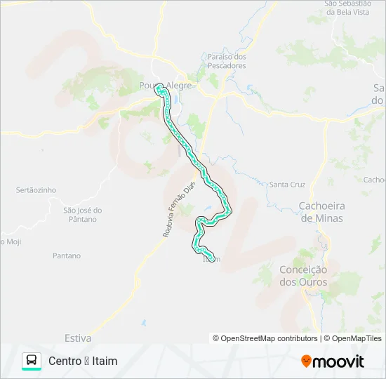 291 CENTRO/ITAIM Bus Line Map