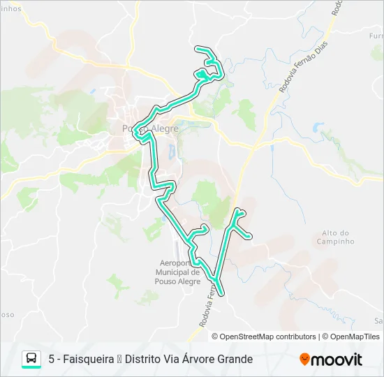236 CENTRO/DISTRITO Bus Line Map