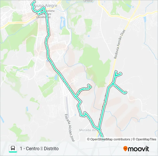 236 CENTRO/DISTRITO Bus Line Map