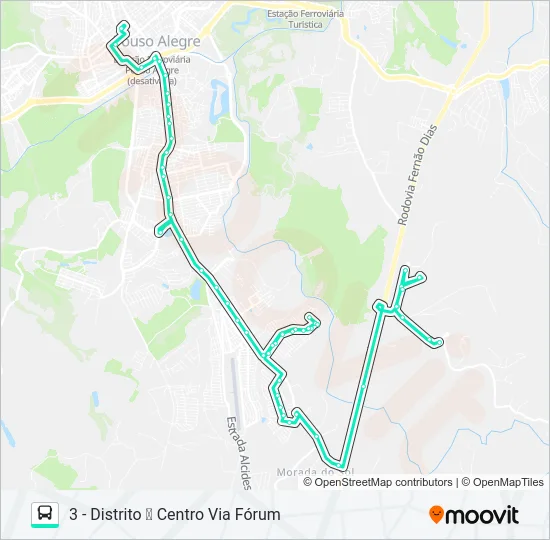 236 CENTRO/DISTRITO Bus Line Map