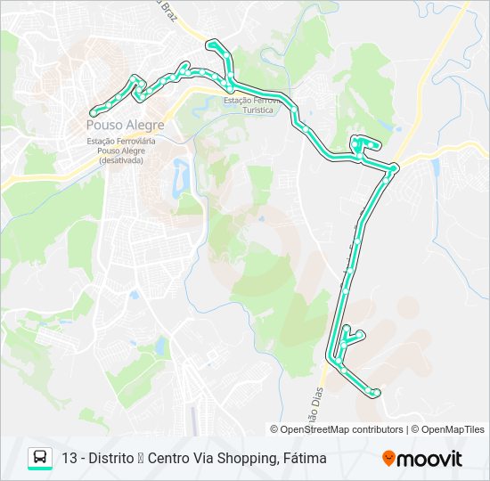 Mapa da linha 206 RIBEIRÃO/SHOPPING de ônibus