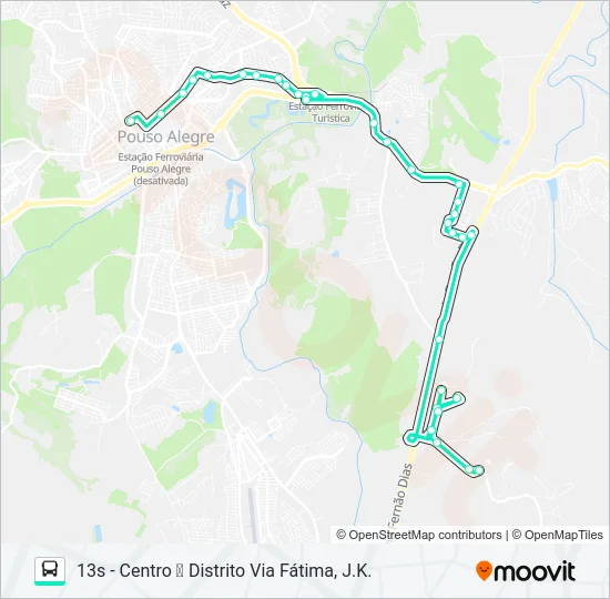206 RIBEIRÃO/SHOPPING Bus Line Map