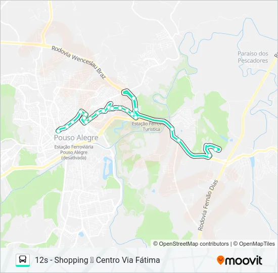 206 RIBEIRÃO/SHOPPING Bus Line Map