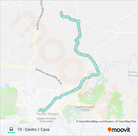 Mapa da linha 209 FAISQUEIRA/CENTRO de ônibus