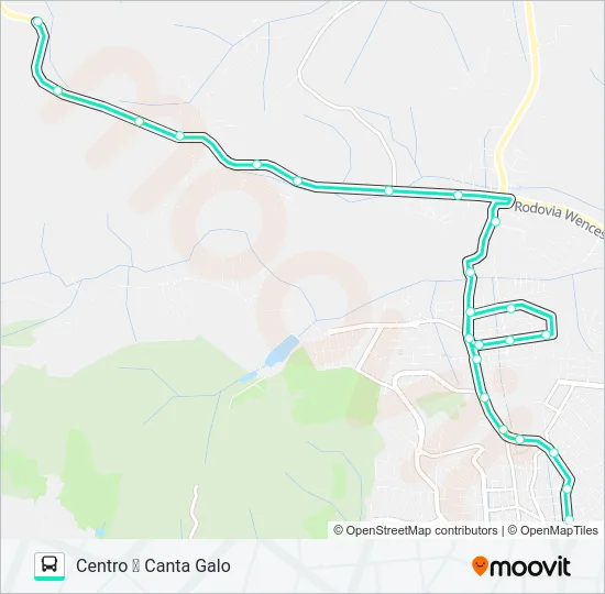 287 CENTRO/CANTA GALO Bus Line Map