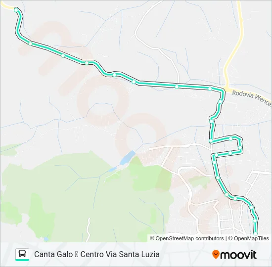 287 CENTRO/CANTA GALO Bus Line Map