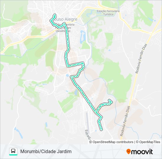 Mapa da linha 230 MORUMBI/CIDADE JARDIM de ônibus