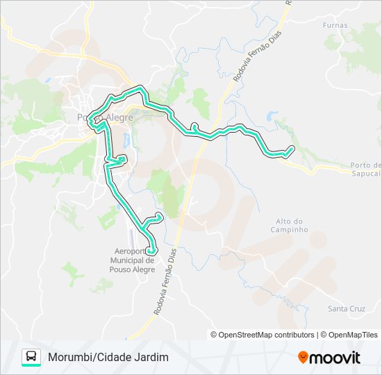 Mapa da linha 230 MORUMBI/CIDADE JARDIM de ônibus