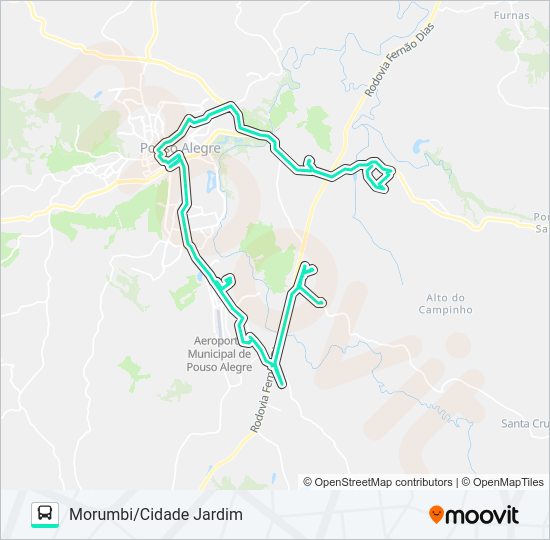 Mapa da linha 230 MORUMBI/CIDADE JARDIM de ônibus