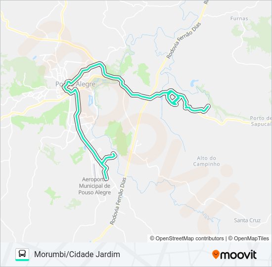 Mapa da linha 230 MORUMBI/CIDADE JARDIM de ônibus