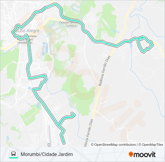 Mapa da linha 230 MORUMBI/CIDADE JARDIM de ônibus
