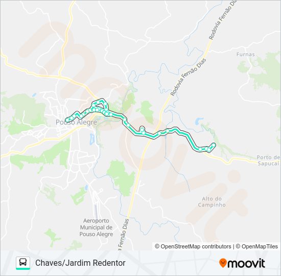 Mapa da linha 226 CHAVES/JARDIM REDENTOR de ônibus