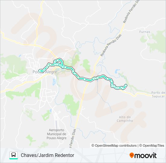 Mapa da linha 226 CHAVES/JARDIM REDENTOR de ônibus