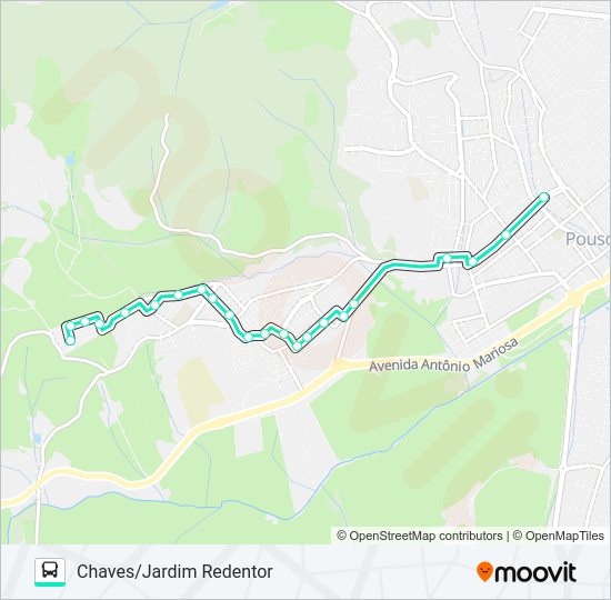 Mapa da linha 226 CHAVES/JARDIM REDENTOR de ônibus