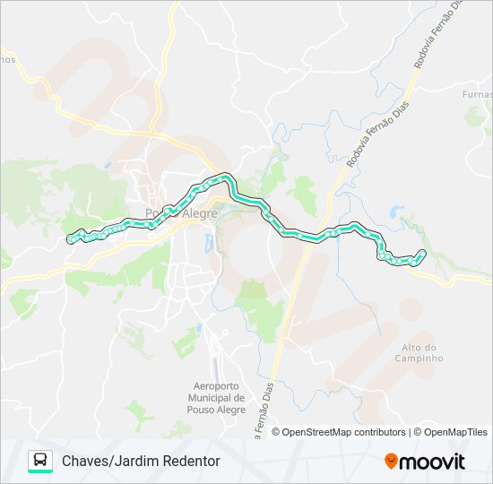 Mapa da linha 226 CHAVES/JARDIM REDENTOR de ônibus